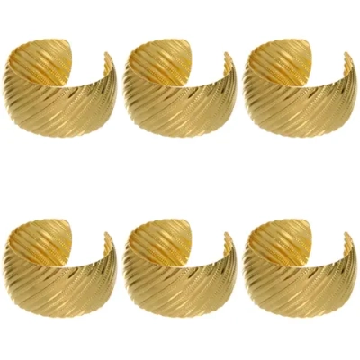 Набор колец для салфеток 6шт «Версаль» 4*2,5см, золото