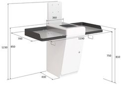 POScenter SCO-K210 Fly_V2 (21.5”, J4125, 8Gb, SSD128Gb, 2D сканер, Светофор, З цвета, полка для ПИН-пад, полка для ККТ, стойка тумба с полками для покупок, держатель пакетов)