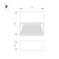 Светильник LGD-RIBONIK-S114x114-5W Warm3000 (Черный, 50 deg, 230V) (Arlight, IP65 Металл, 5 лет) 056713