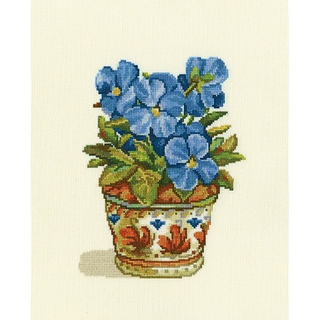 "Голубые фиалки"-C188 вышивка