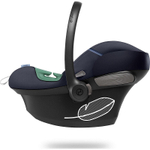 Коляска 3 в 1 Cybex Priam IV Chrome Brown complete и автокресло Aton S2 i-Size Ocean Blue Off White