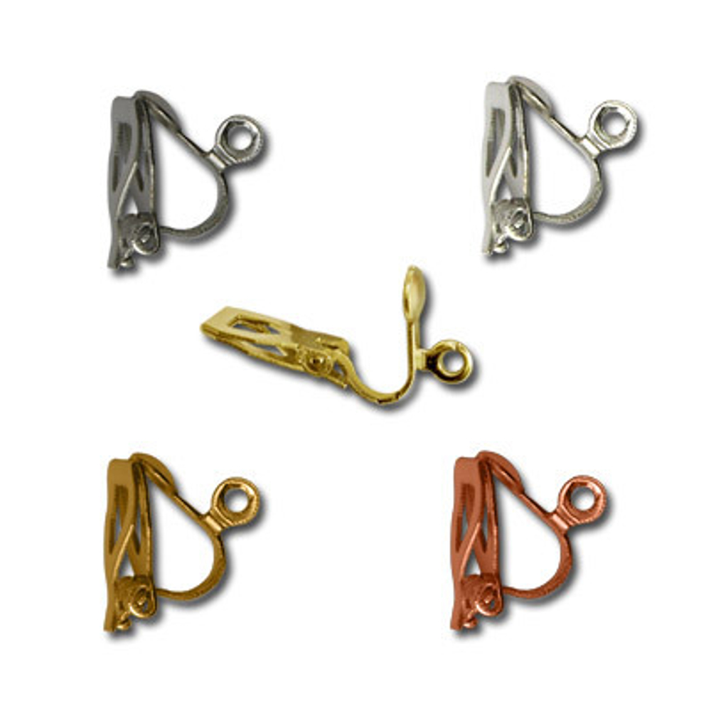 "Zlatka" Заготовки для клипс DC-073/2 1.2 см 2 шт №03 черный никель