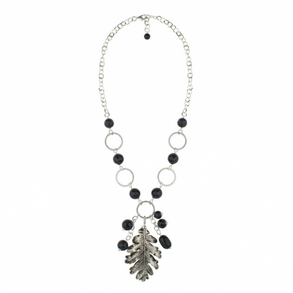 Колье лист Ester Bijoux Дуб CL875-S BW