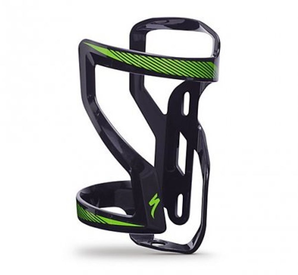 Флягодержатель Specialized Zee Cage II, правосторонний, черный/зеленый`2017 43014-2131