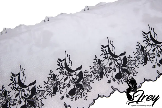 05-100 Вышивка на неэл. сетке 25 см, черный