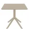 Стол пластиковый Sky 80х80 см, бежевый