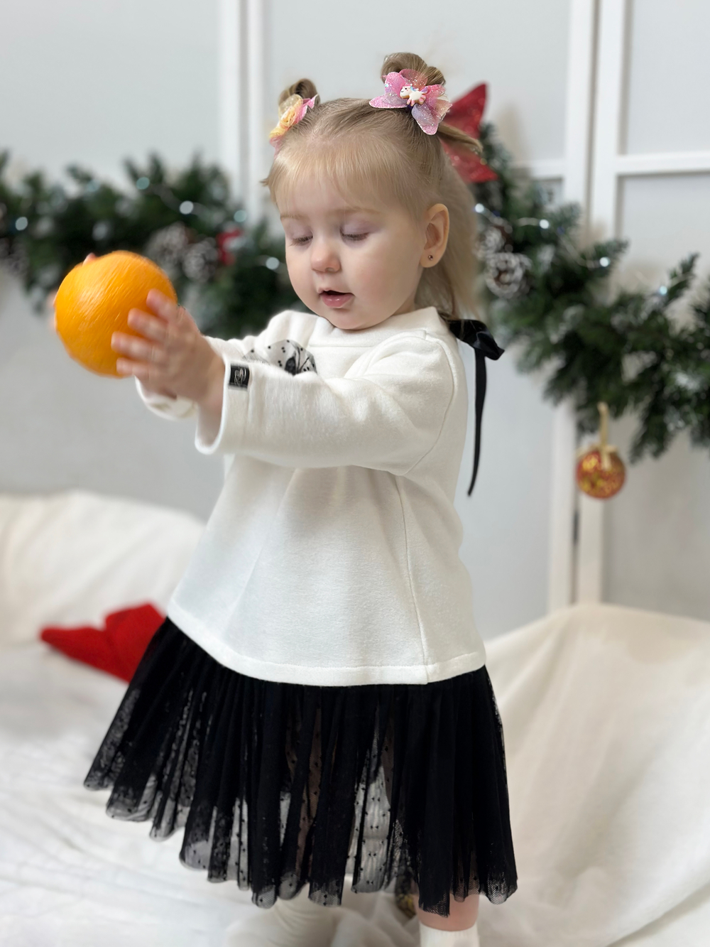 Платье из нежного трикотажа Молочный