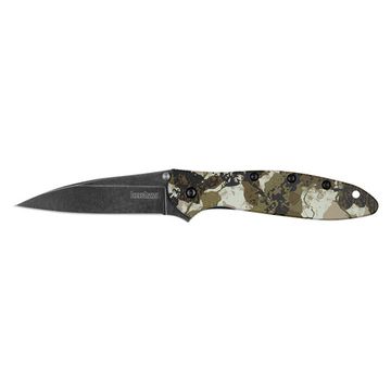 Нож KERSHAW 1660KC Leek Kings Camo с клинком из стали Sandvik 14C28N, рукоять Алюминиевый сплав (6061 T-6)