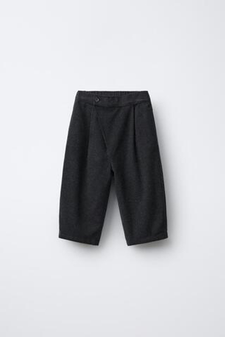 ZARA БРЮКИ BAGGY SOFT TOUCH, ТЕМНО-СЕРЫЙ