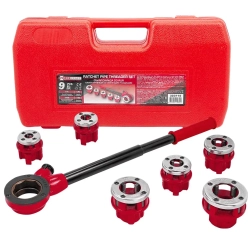 Клупп трубный со сменными плашками 9пр. FORCEKRAFT FK-323116