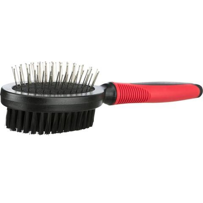 Щетка Trixie 24053, для собак, двусторонняя, нейлон, металл, 5x12 см