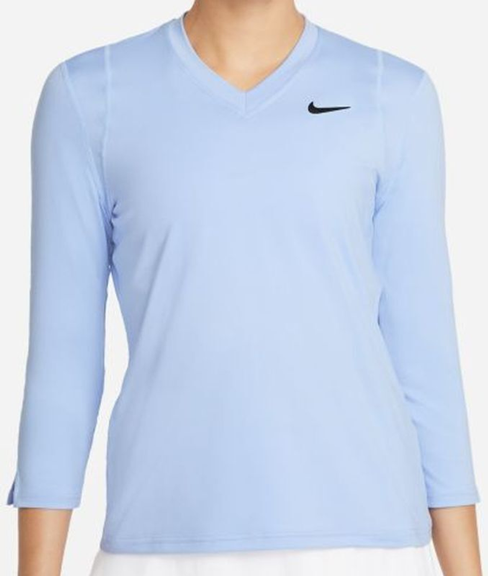 Женская футболка теннисная (dł. Рукава) Nike Court Victory Dri-Fit Top 3/4 Sleeve W - aluminum/black