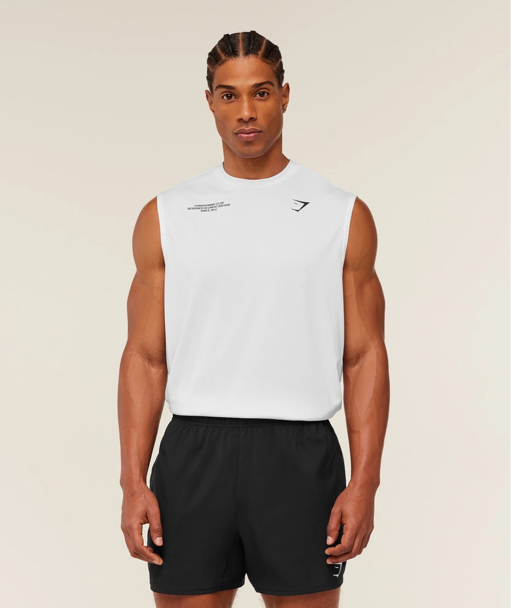Майка GYMSHARK Conditioning Club Tank White/Pink