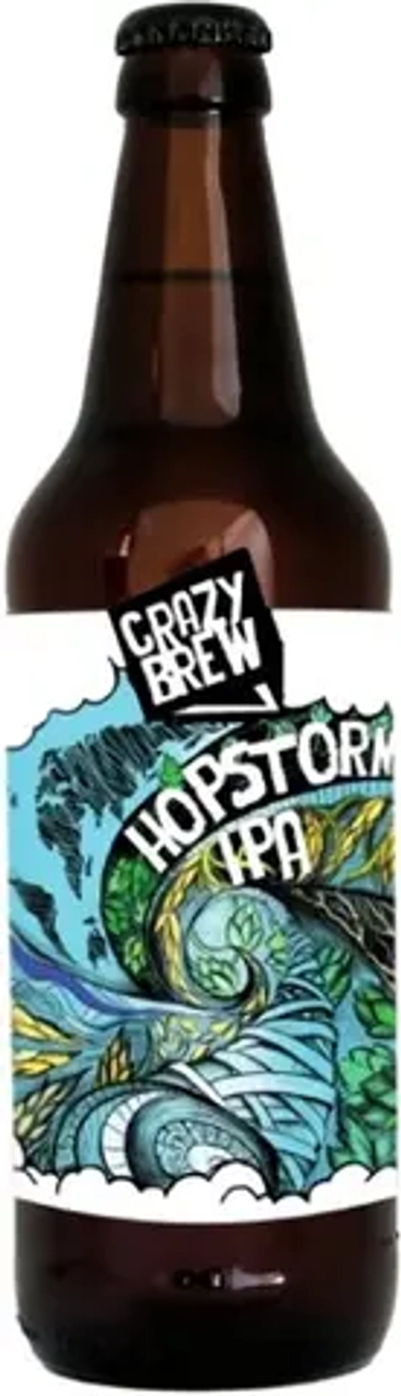 Пиво Крейзи Брю Хопшторм ИПА / Crazy Brew Hopstorm IPA 0.45 - стекло