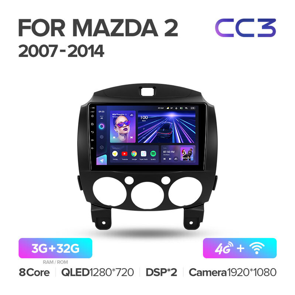 Teyes CC3 9" для Mazda 2, Demio 2007-2012
