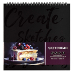 Скетчпад 210х210 мм 40 л на гребне "Сладость" (Феникс+)