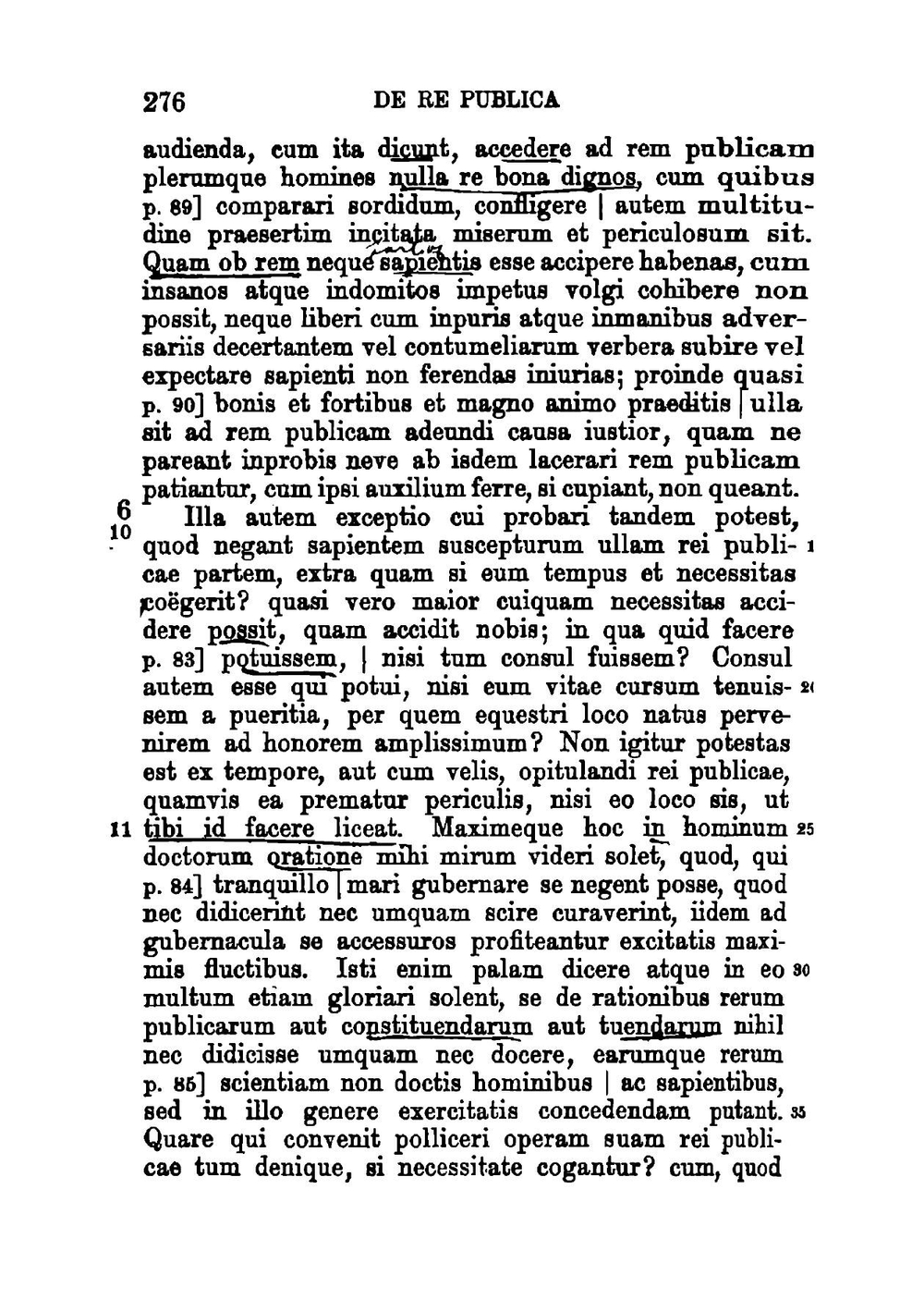 M. Tuli Ciceronis librorum de re publica sex quae supersunt | Marcus Tullius Cicero