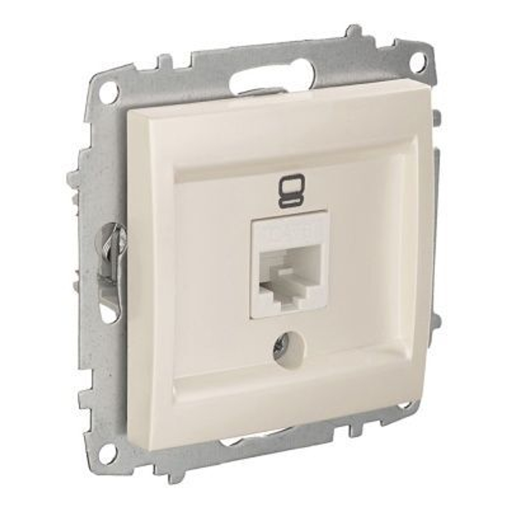 Механизм Розетка компьютерная САТ6 Zena EL-BI цвет жемчуг 609-012500-247 (без рамки)- 1 шт