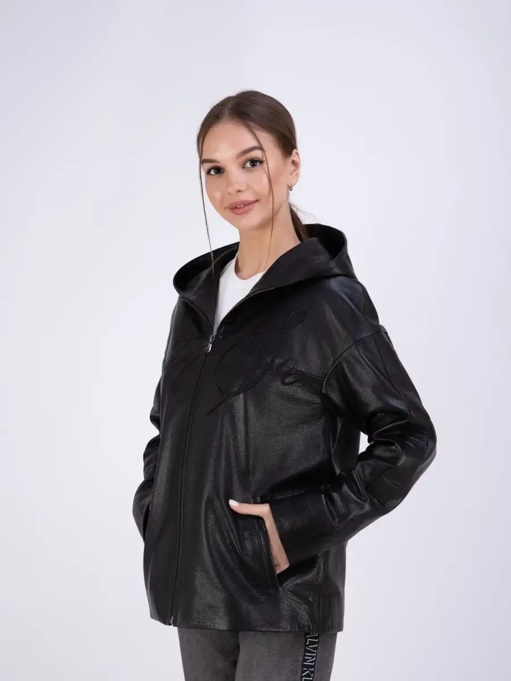 Куртка женская кожаная большие размеры