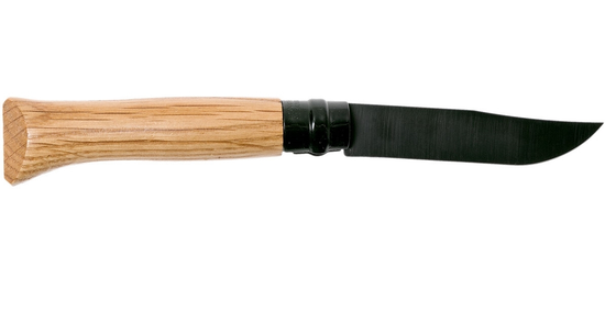 Складной нож Opinel N°08 Black Oak 002172 c клинком из стали Sandvik™ 12С27, рукоять дерево (Дуб)