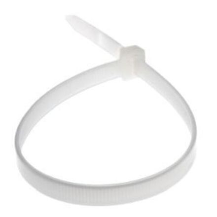 Хомут-стяжка кабельная нейлоновая REXANT 350 x7,6мм, белая, упаковка 100 шт.