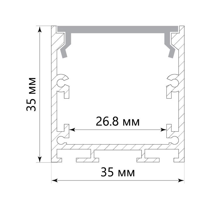 Профиль алюминиевый накладной Feron Линии света CAB256 10369