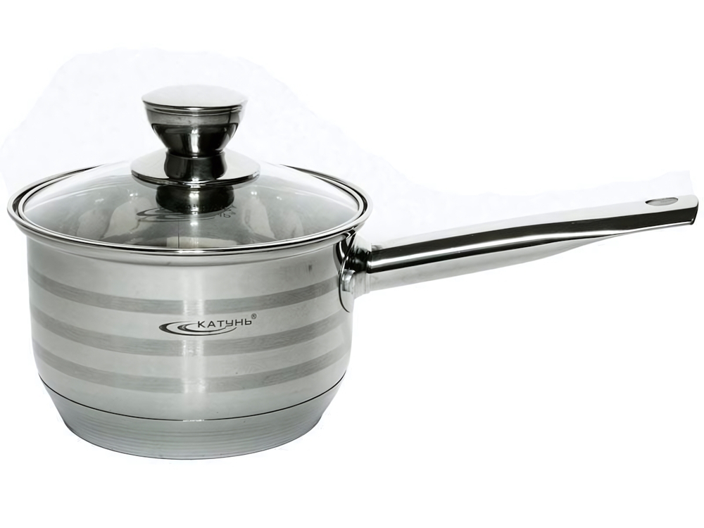 Ковш 1,8л с крышкой Элис клепаные ручки