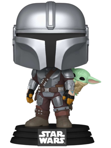 Фигурка Funko POP! Bobble Star Wars M & G Mandalorian w/Grogu (On Back)