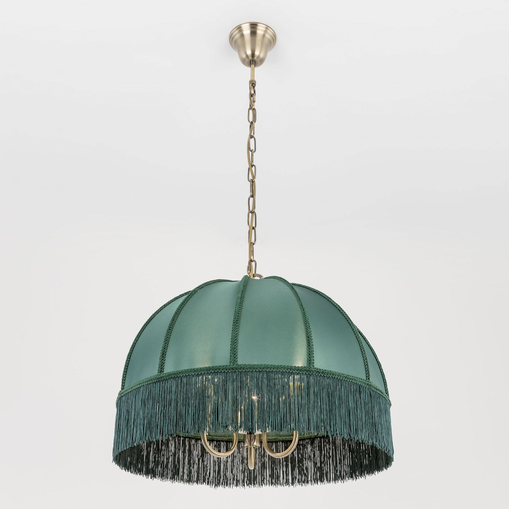 Citilux Базель CL407132 Люстра подвесная с зелёным абажуром