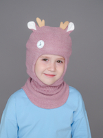 Шлем зимний вязаный (Примула) Олененок