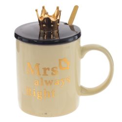 GAEM Кружка с крышкой и ложкой, 400 мл, L12,5 W9 H13,5 см, 4в.