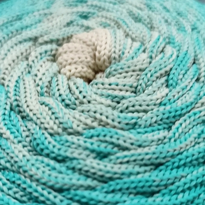 Полиэфирный шнур круглый 3 мм Градиент Морской в Пломбир