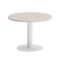 Onix Direct Стол журнальный круглый O.SJ-1 Денвер Светлый/Металл Белый 600*600*450