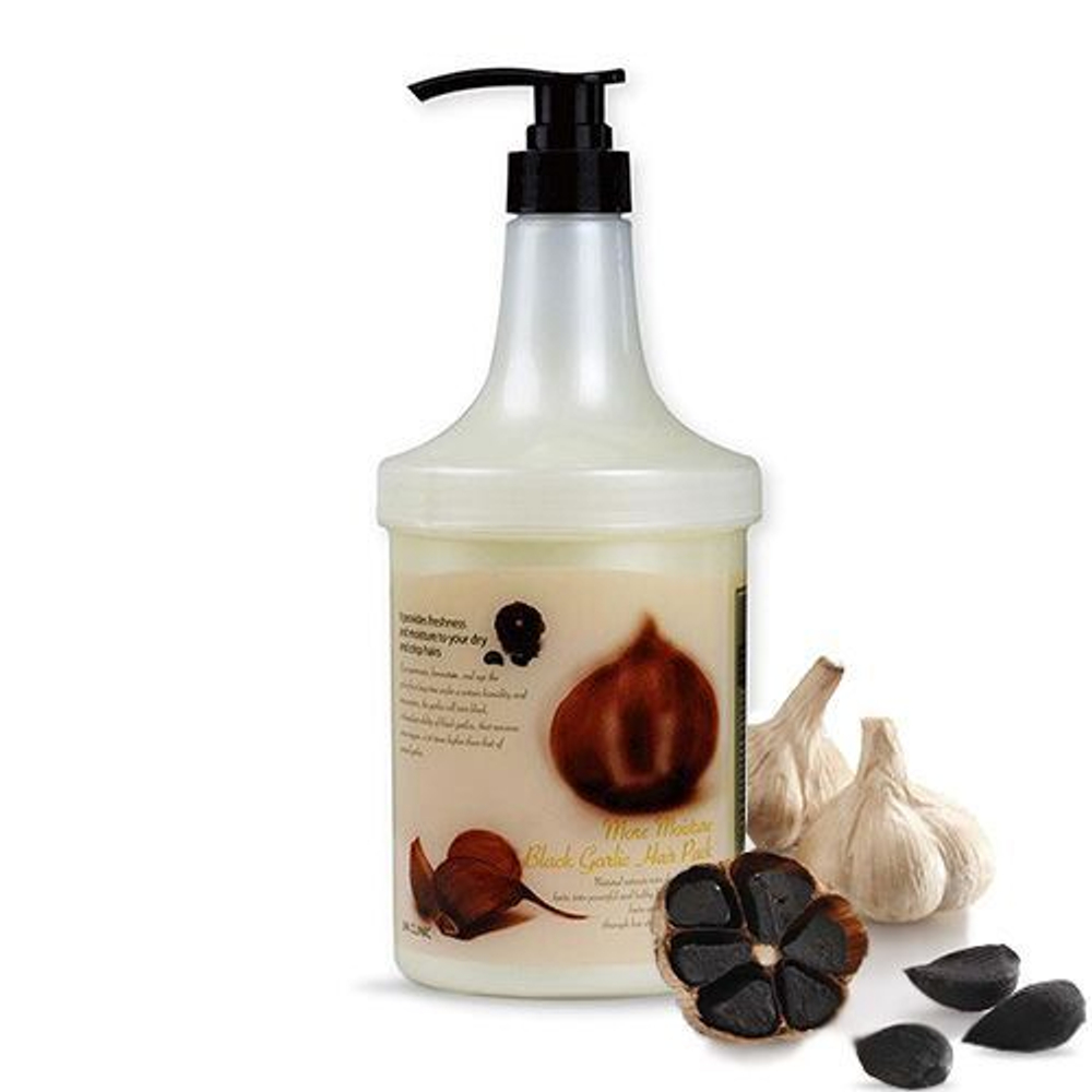 [3W Clinic] More Moisture Black Garlic Hair Pack - Маска для волос Черный Чеснок, 1000 мл