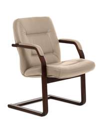 Кресло для посетителей Senator C бежевая кожа