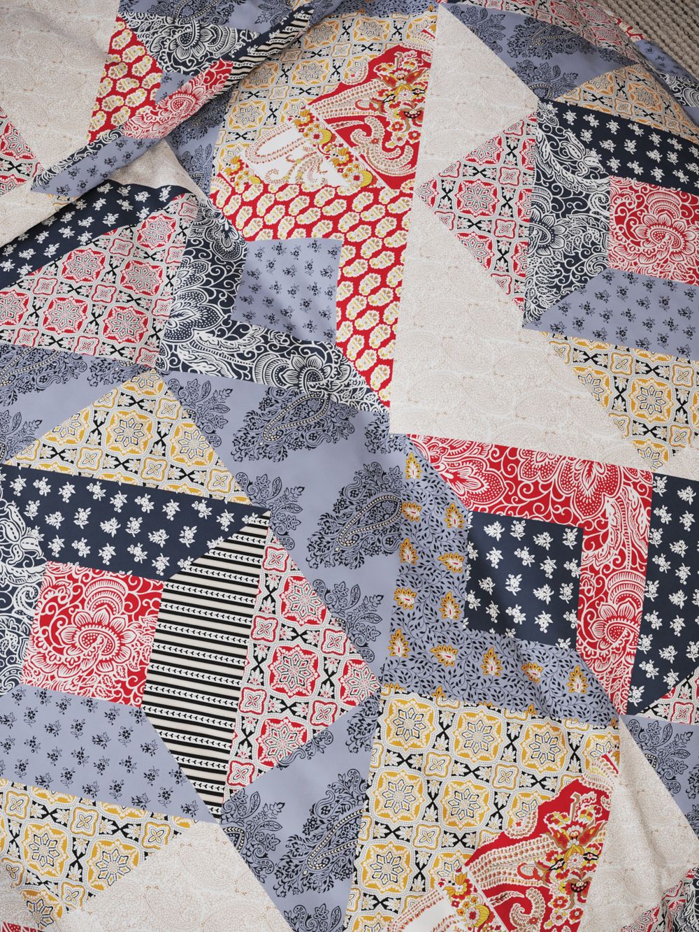 Наволочка комплект 2шт перкаль Сказка "Пэчворк" 40x60 см на молнии