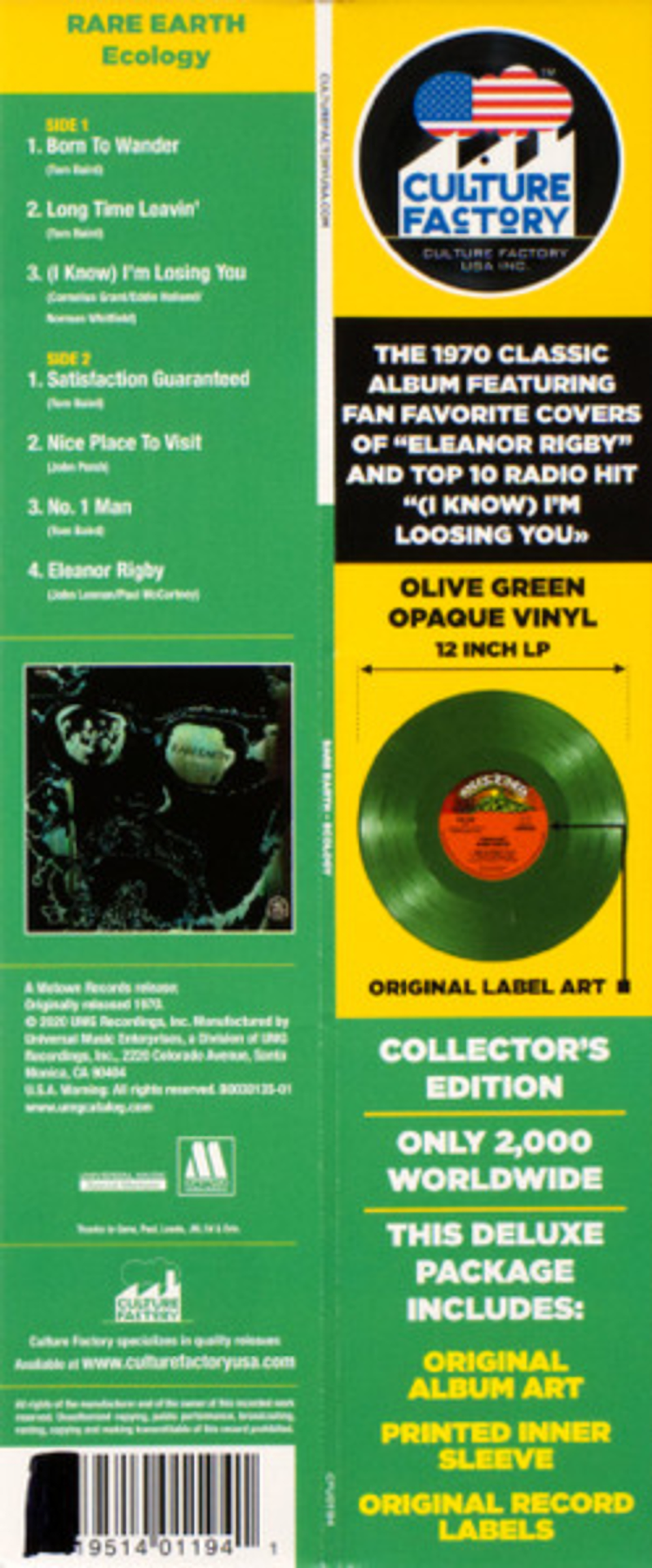 Rare Earth / Ecology (Coloured Vinyl)(LP)