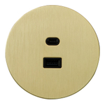 USB розетка (тип A+C), золото, Salvador, EU040112