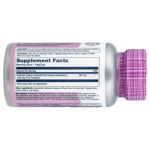 Solaray, Vital Extracts, Forskohlii, 385 мг, 60 растительных капсул