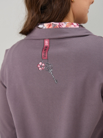 Костюм с брюками КБ-384/баклажан-пионы