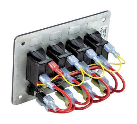 Панель бортового питания 4 переключателя, с предохранителями