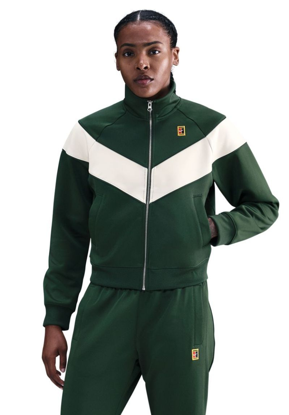 Женская Кофта теннисная Nike Court Heritage Windrunner Tennis - green