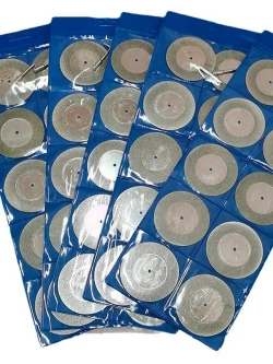 Диски алмазные для гравера 40 мм 10 шт. 2 оправки в комплекте