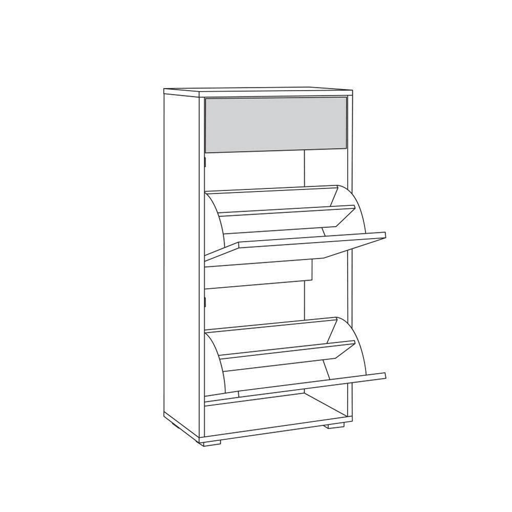 Куба Комод 13.114 N Дуб сонома, Белый премиум