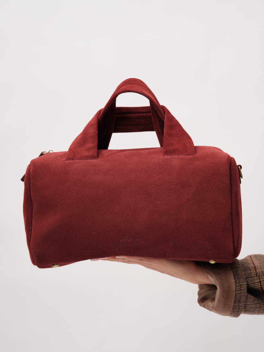 Замшевая сумка DBR 31378 красное вино