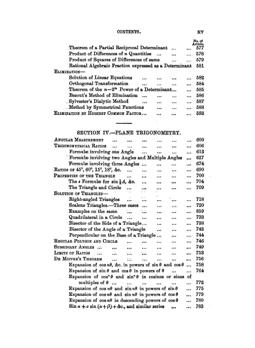 A Synopsis of Elementary Results in Pure and Applied Mathematics | G. Shoobridge Carr