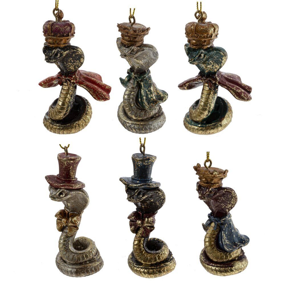 GAEM Фигурка декоративная подвесная "Змея", L4 W3,5 H7 см, 6в.