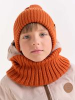 Шапка тыква из смесовой шерсти однослойная "Мандарин"