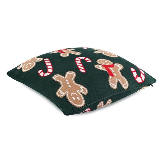 Подушка вязаная с новогодним рисунком gingerman из коллекции new year essential, 45x45 см