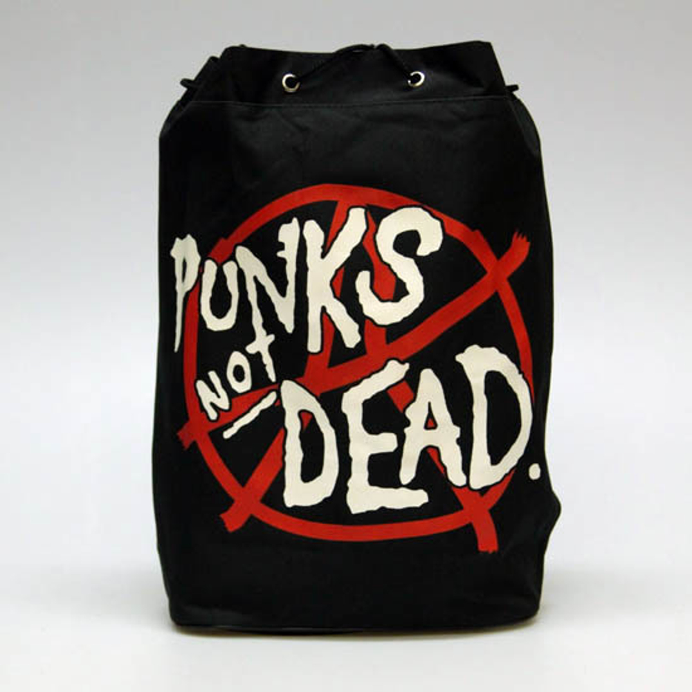 Торба Punks Not Dead белая надпись на Анархии